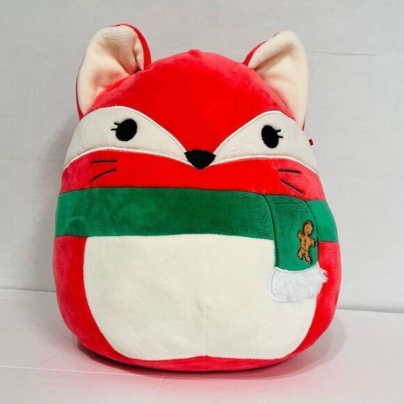 Squishmallows Green Scarf Fifi The Fox   8”.   Rare - Picture 1 of 3